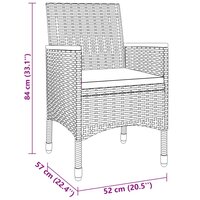 3-delige Tuinset poly rattan zwart 8720286203132 8