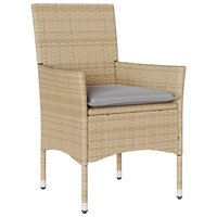 3-delige Tuinset met kussens poly rattan en glas beige 8721102491139 3