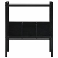 Boekenkast met 2 schappen 52x28x59 cm bewerkt hout zwart 8719883890661 3