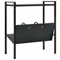 Boekenkast met 2 schappen 52x28x59 cm bewerkt hout zwart 8719883890661 5