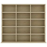 Cd-kast 102x23x89,5 cm bewerkt hout sonoma eikenkleurig 8719883914923 4
