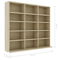 Cd-kast 102x23x89,5 cm bewerkt hout sonoma eikenkleurig 8719883914923 6