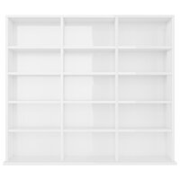 Cd-kast 102x23x89,5 cm bewerkt hout hoogglans wit 8719883914954 4