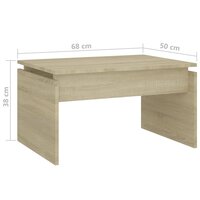 Salontafel 68x50x38 cm spaanplaat sonoma eikenkleurig 8720286606759 7