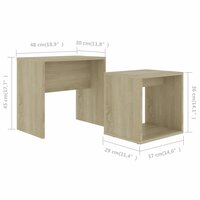 Salontafelset 48x30x45 cm bewerkt hout sonoma eikenkleurig 8720286016824 6