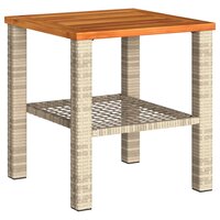 Tuintafel 40x40x42 cm poly rattan en acaciahout beige 8721012308015 2