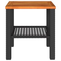 Tuintafel 40x40x42 cm poly rattan en acaciahout zwart 8721012307995 4