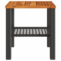 Tuintafel 40x40x42 cm poly rattan en acaciahout zwart 8721012307995 5