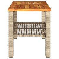 Tuintafel 70x38x42 cm poly rattan en acaciahout beige 8721012308084 5