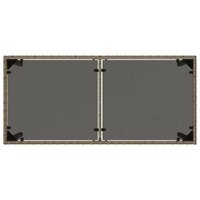 Tuintafel met glazen blad 115x54x74 cm poly rattan grijs 8721012236479 7