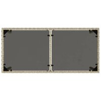 Tuintafel met glazen blad 115x54x74 cm poly rattan lichtgrijs 8721012236530 7