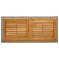 Tuintafel massief acaciahout en poly rattan beige 8720286667217 4