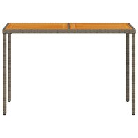 Tuintafel met acaciahouten blad 115x54x74 cm poly rattan grijs 8721012236509 4