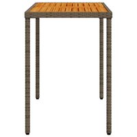 Tuintafel met acaciahouten blad 115x54x74 cm poly rattan grijs 8721012236509 5