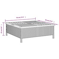 Tuintafel 70x70x25 cm poly rattan en acaciahout grijs 8721102642494 10