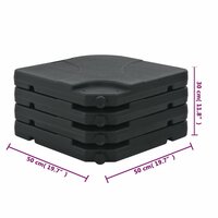 Parasolvoet draagbaar gevuld met zand / water 60 L 8718475915843 6