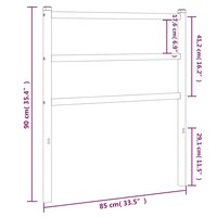 Hoofdbord 80 cm metaal wit 8721012303386 5