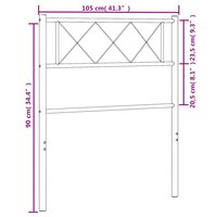 Hoofdbord 100 cm metaal wit 8721012191341 6