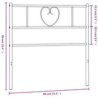 Hoofdbord 75 cm metaal zwart 8721012048485 7