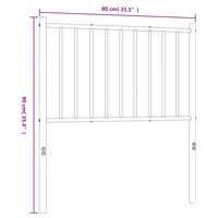 Hoofdbord metaal zwart 75 cm 8720845721329 7