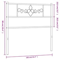 Hoofdbord 100 cm metaal wit 8721012048027 7