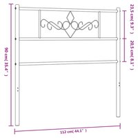 Hoofdbord 107 cm metaal wit 8721012048034 7