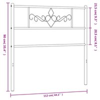Hoofdbord 107 cm metaal zwart 8721012047549 7