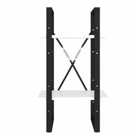 Boekenkast met 2 schappen 40x30x70 cm bewerkt hout wit 8720286566978 4