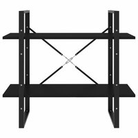 Boekenkast met 2 schappen 80x30x70 cm spaanplaat zwart 8720286567388 4