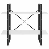 Boekenkast met 2 schappen 80x30x70 cm spaanplaat wit 8720286567371 4