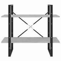 Boekenkast met 2 schappen 80x30x70 cm spaanplaat betongrijs 8720286567418 4