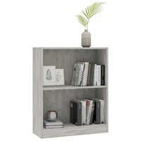 Boekenkast 60x24x76 cm bewerkt hout betongrijs 8719883787633 3