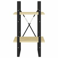 Boekenkast met 2 schappen 40x30x70 cm massief grenenhout 8720286567029 5