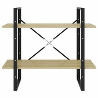 Boekenkast met 2 schappen 80x30x70 cm spaanplaat sonoma eiken 8720286567401 4