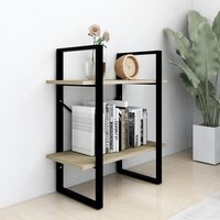 Boekenkast met 2 schappen 60x30x70 cm bewerkt hout sonoma eiken 8720286567203 3