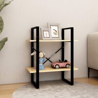 Boekenkast met 2 schappen 60x30x70 cm massief grenenhout 8720286567227 3