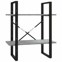 Boekenkast 60x30x70 cm bewerkt hout grijs sonoma eikenkleurig 8720287088134 2