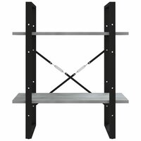 Boekenkast 60x30x70 cm bewerkt hout grijs sonoma eikenkleurig 8720287088134 5