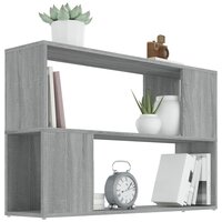 Boekenkast 100x24x63 cm bewerkt hout grijs sonoma eikenkleurig 8720286956922 4