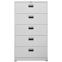 Archiefkast 90x46x164 cm staal lichtgrijs 8720286566114 2