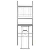 3-delige Eethoek inklapbaar met opbergrek MDF en staal zwart 8719883678467 6