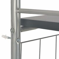 3-delige Eethoek inklapbaar met opbergrek MDF en staal zwart 8719883678467 7