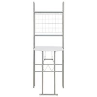 3-delige Eethoek inklapbaar met opbergrek MDF en staal wit 8719883678450 6