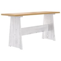 Eettafel met bankje massief grenenhout honingbruin en wit 8720286343104 3