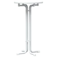 Eettafel &Oslash; 60x110 cm bewerkt hout en staal wit 8721102612824 2