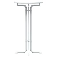 Eettafel &Oslash; 60x110 cm bewerkt hout en staal wit 8721102612824 4