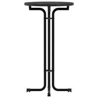 Eettafel &Oslash; 60x110 cm bewerkt hout en staal zwart 8721102612831 5