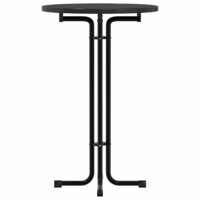 Eettafel &Oslash; 70x110 cm bewerkt hout en staal zwart 8721102612855 4