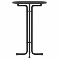 Eettafel &Oslash; 70x110 cm bewerkt hout en staal zwart 8721102612855 5