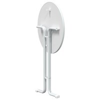 Eettafel &Oslash; 80x110 cm bewerkt hout en staal wit 8721102612862 6